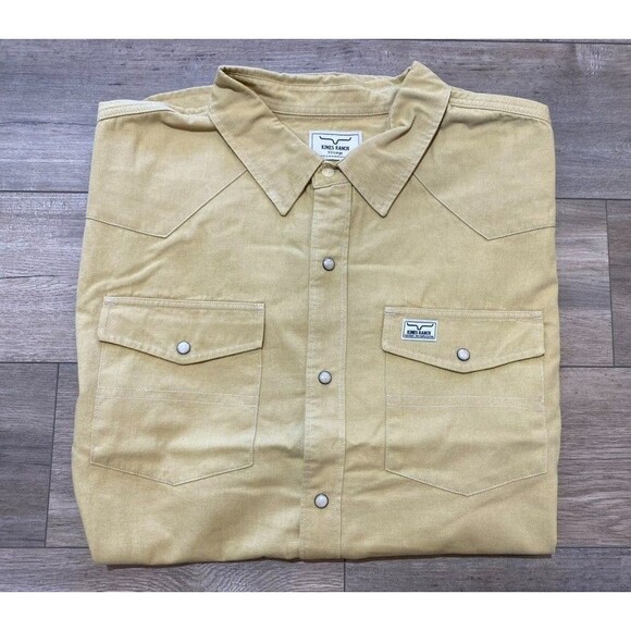 Kimes Ranch James Brown Mens XXL Work Wear Western Pearl Snap Long Sleeve NEW - Picture 1 of 10